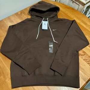 NEW Nike Solo Swoosh Hoodie Baroque Brown Men’s Size Medium